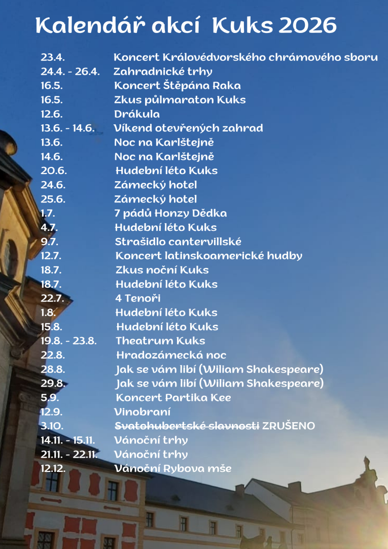 Kalendář akcí 2026